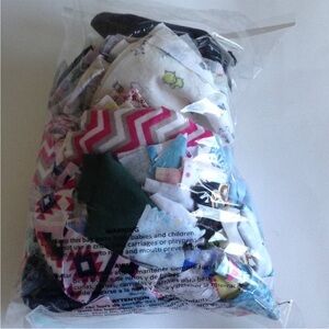 A Bag of tiny pieces of flannel. Most are too small to do anything with.